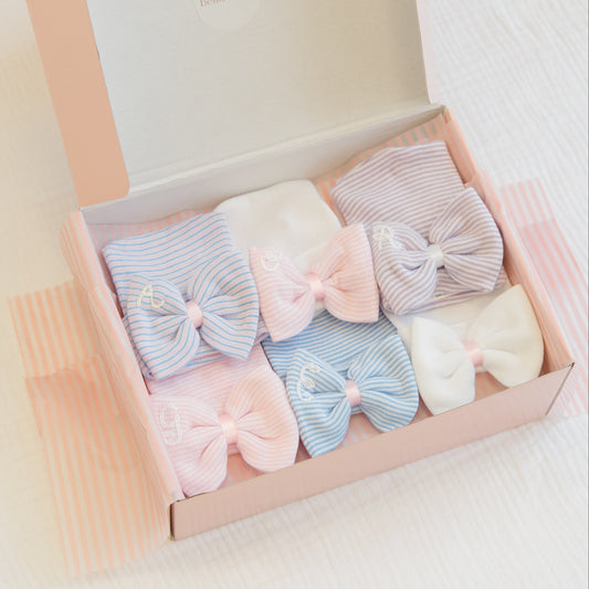 Hand Stitched Newborn Bow Hat