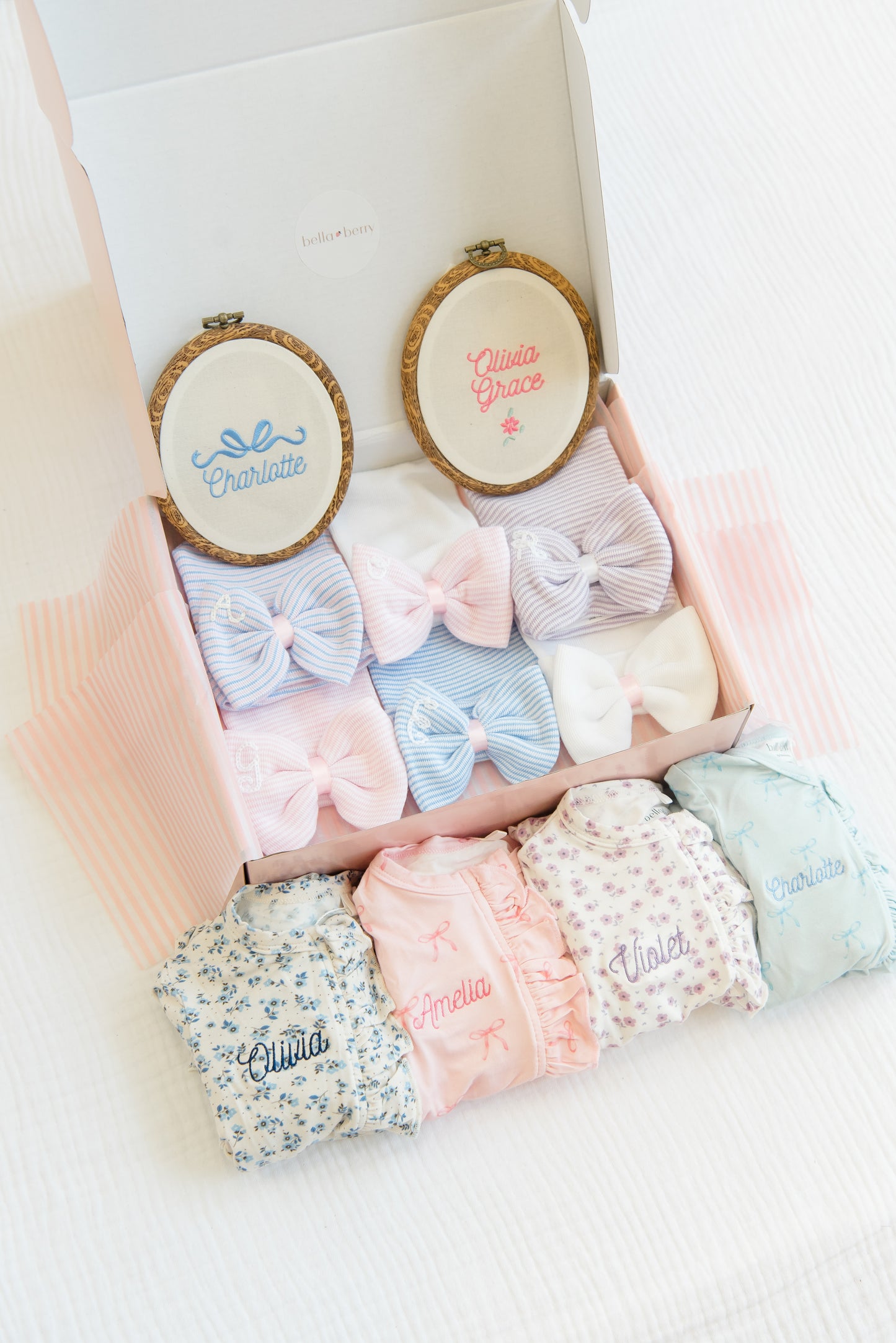 Hand Stitched Newborn Bow Hat