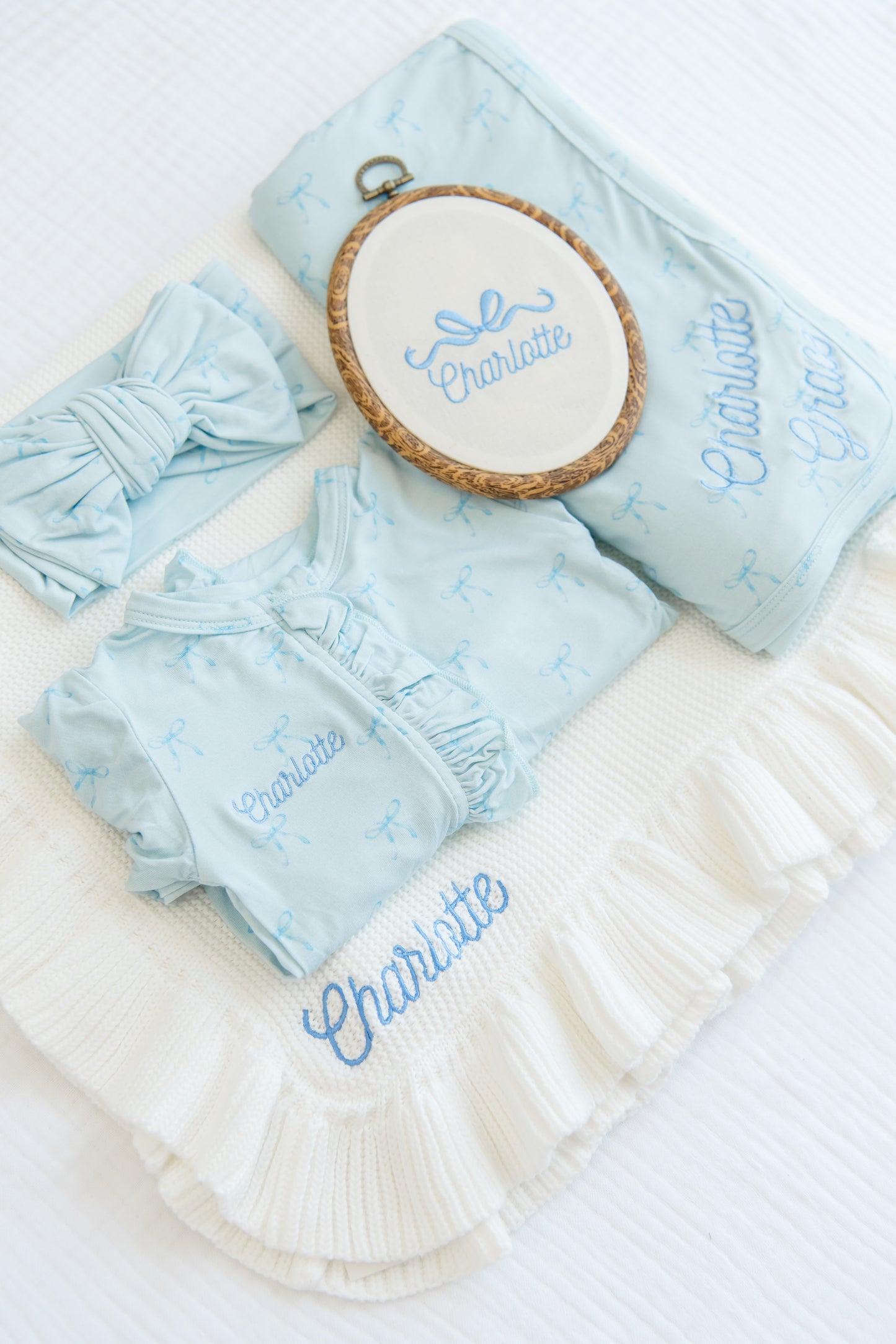 Personalized Bamboo Ruffled Footie