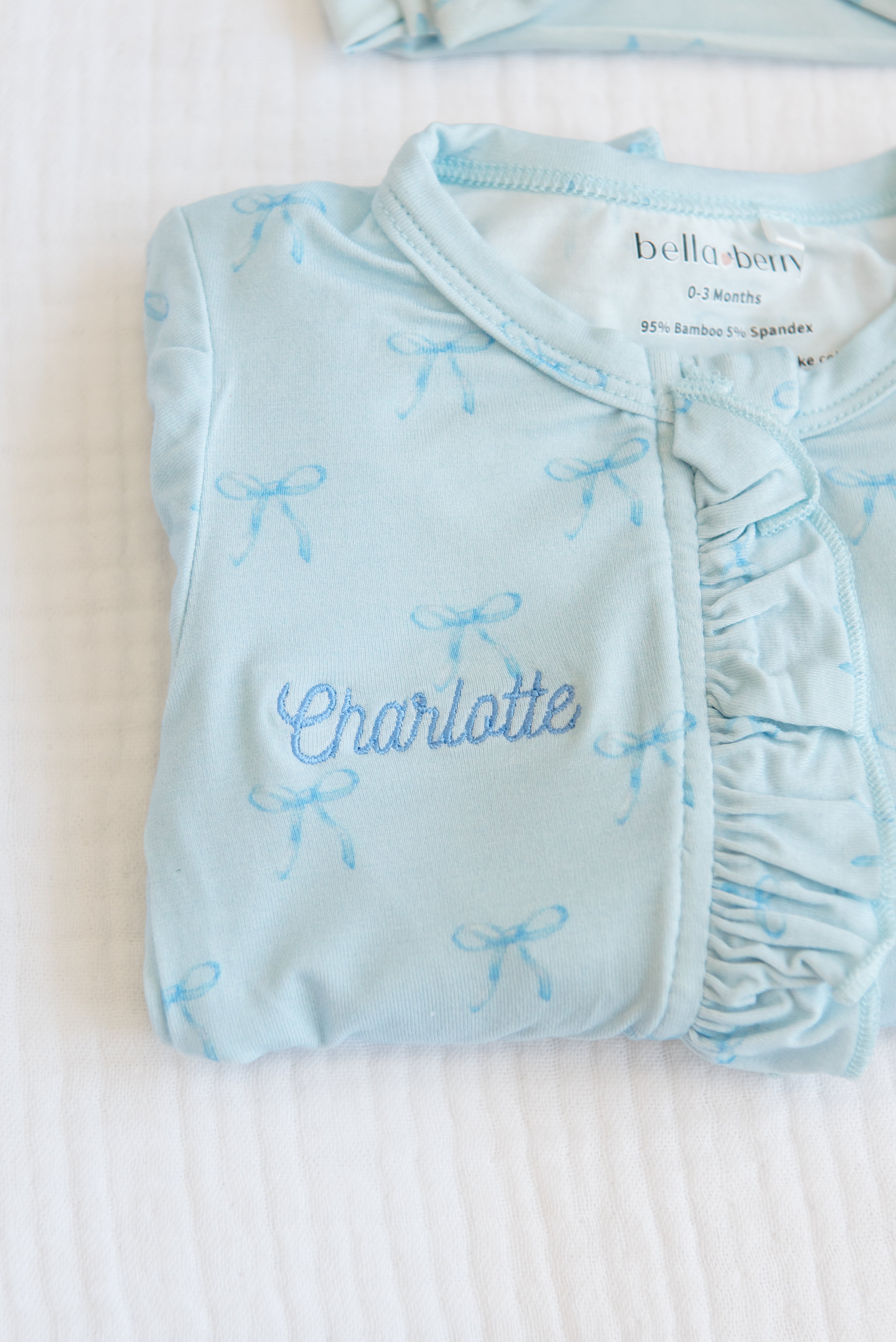 Personalized Bamboo Ruffled Footie