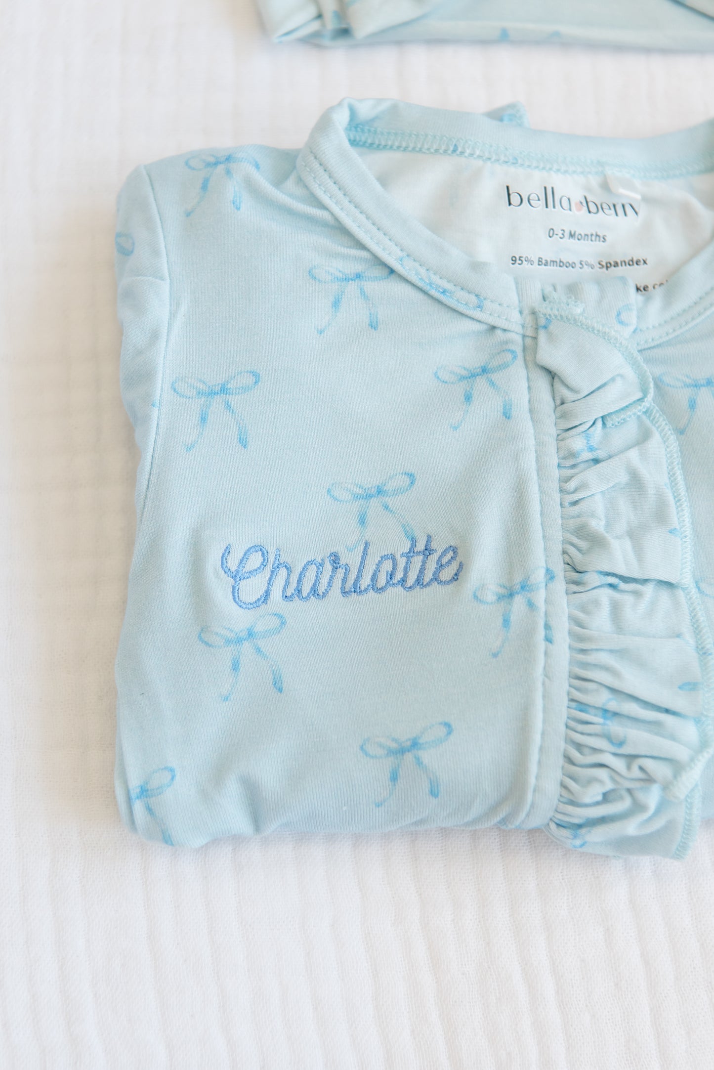 Personalized Bamboo Ruffled Footie