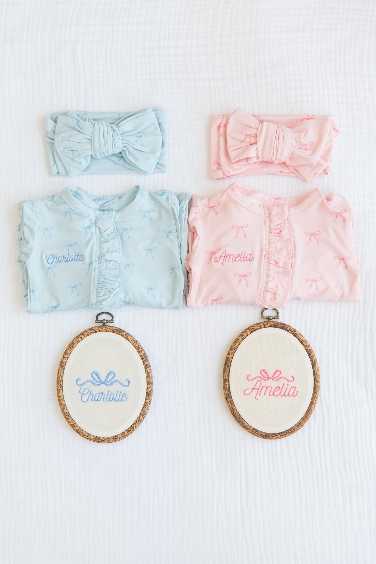 Personalized Bamboo Ruffled Footie