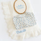 Embroidered Knitted Ruffled Blanket