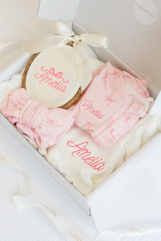 Embroidered Linen Name Plate