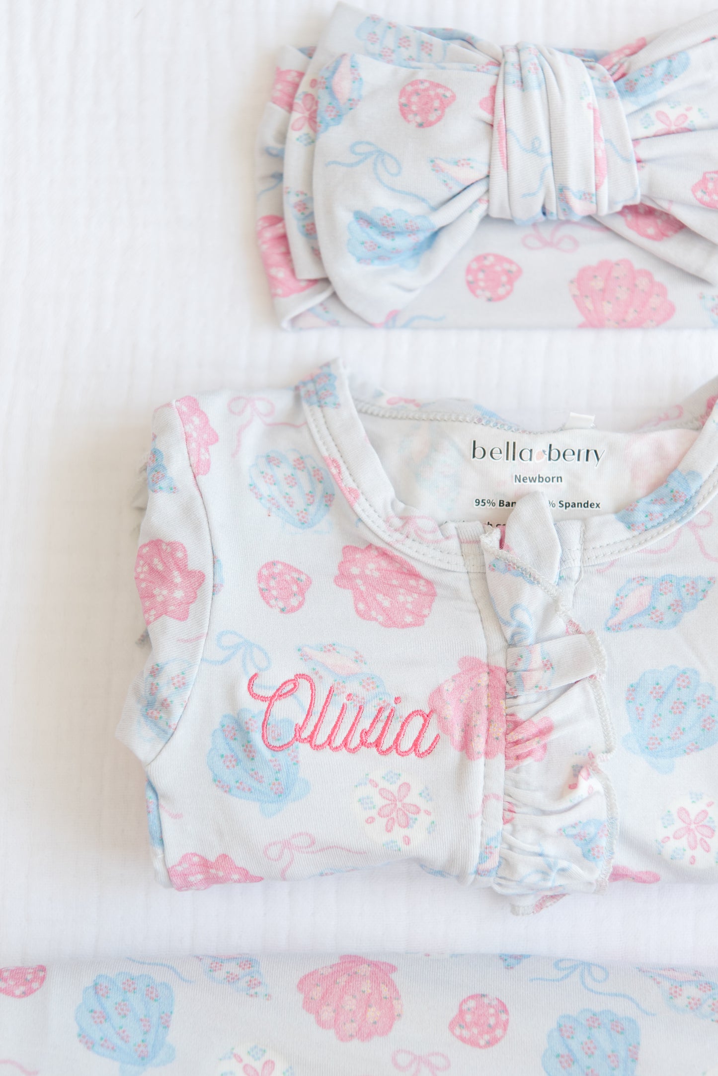 Personalized Bamboo Ruffled Footie
