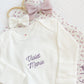 Personalized Organic Cotton Knotted Gown with Hat