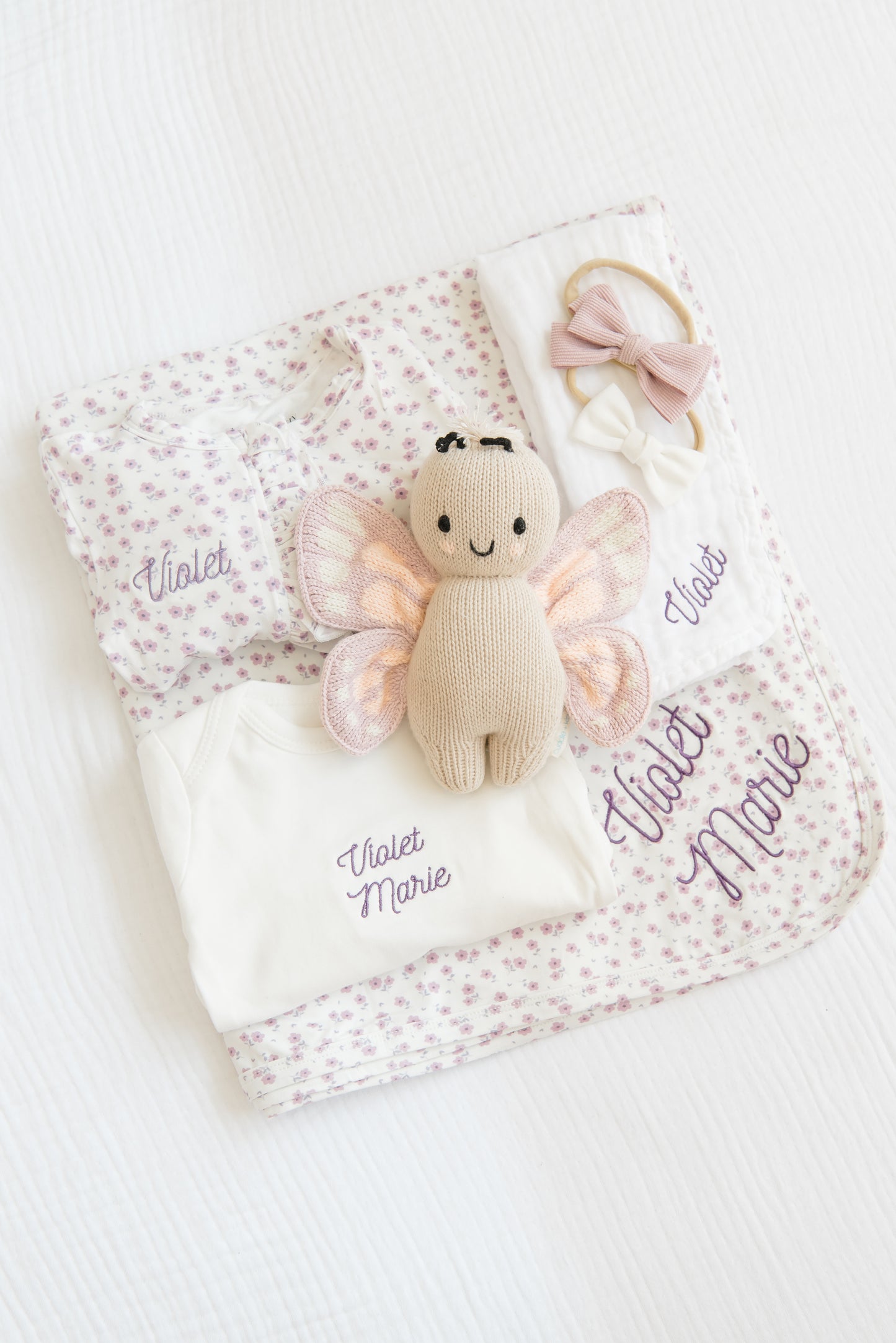 Personalized Bamboo Ruffled Footie