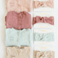 Personalized Organic Waffle Knit Ruffled Footie With Bow