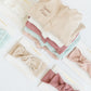Personalized Organic Waffle Knit Ruffled Footie With Bow