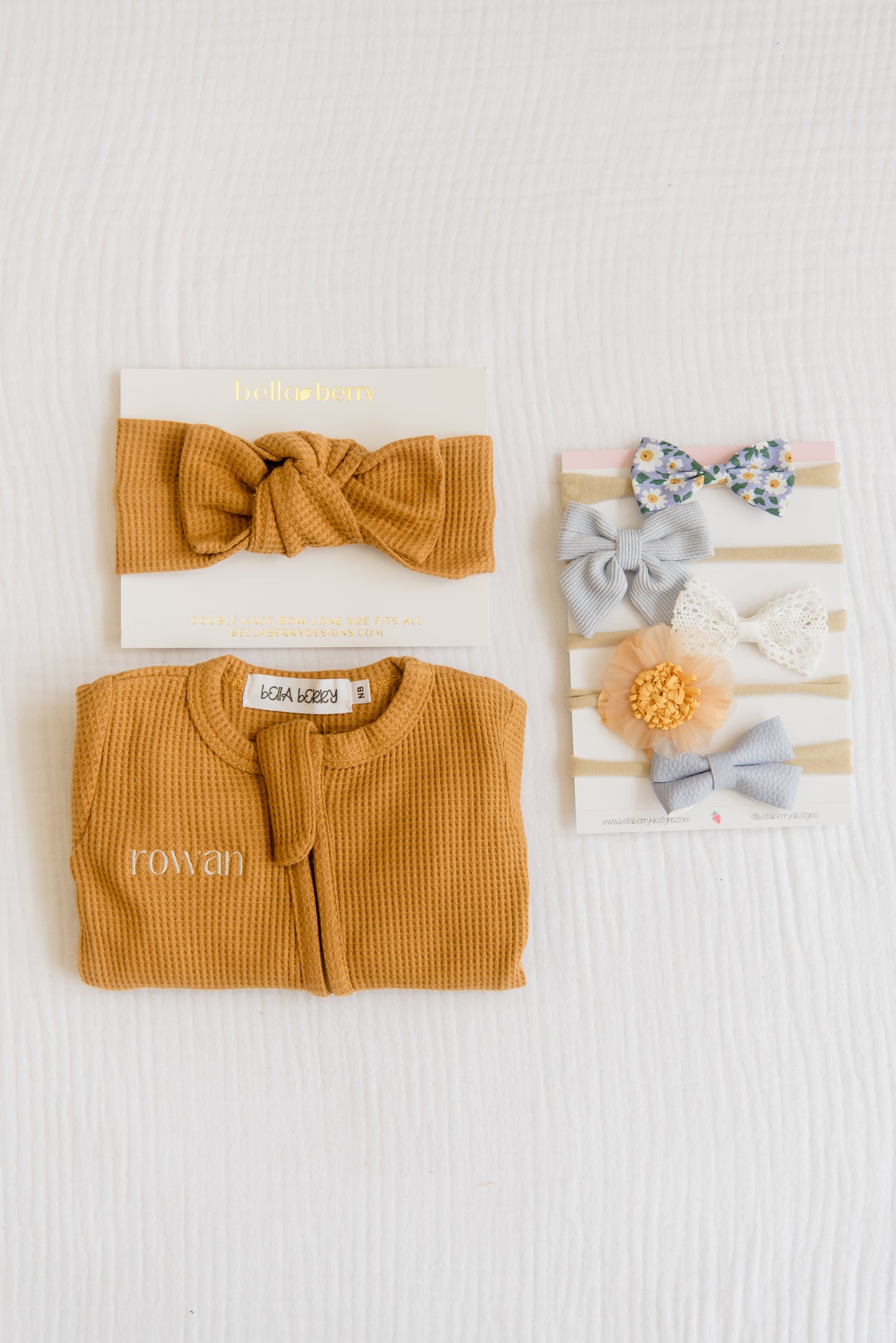 Personalized Organic Waffle Knit Footie