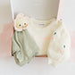 Girls Floral Embroidered Sweater with Puff Sleeve