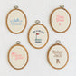 Embroidered Linen Name Plate