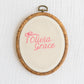 Embroidered Linen Name Plate