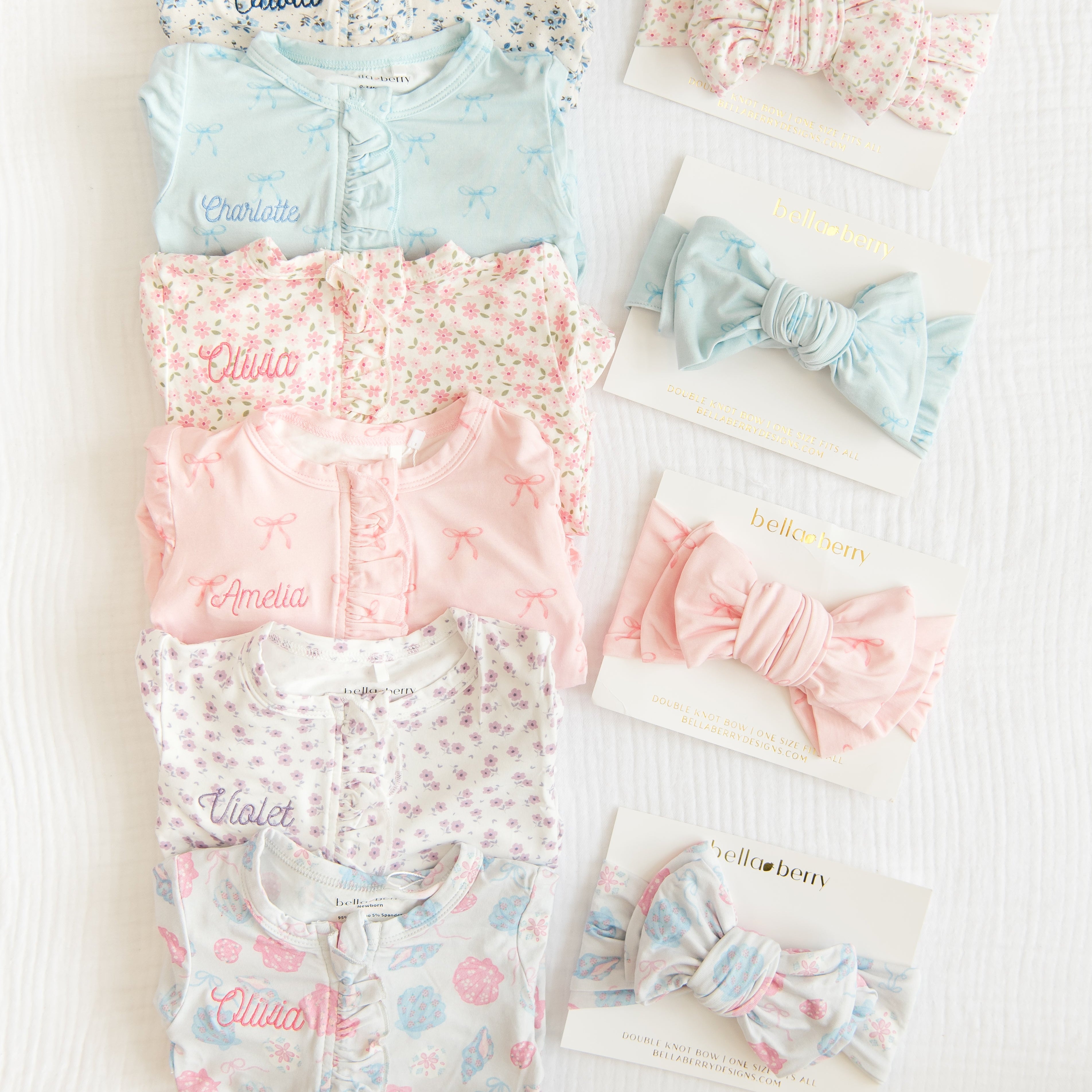 Personalized Bamboo Ruffled Footie