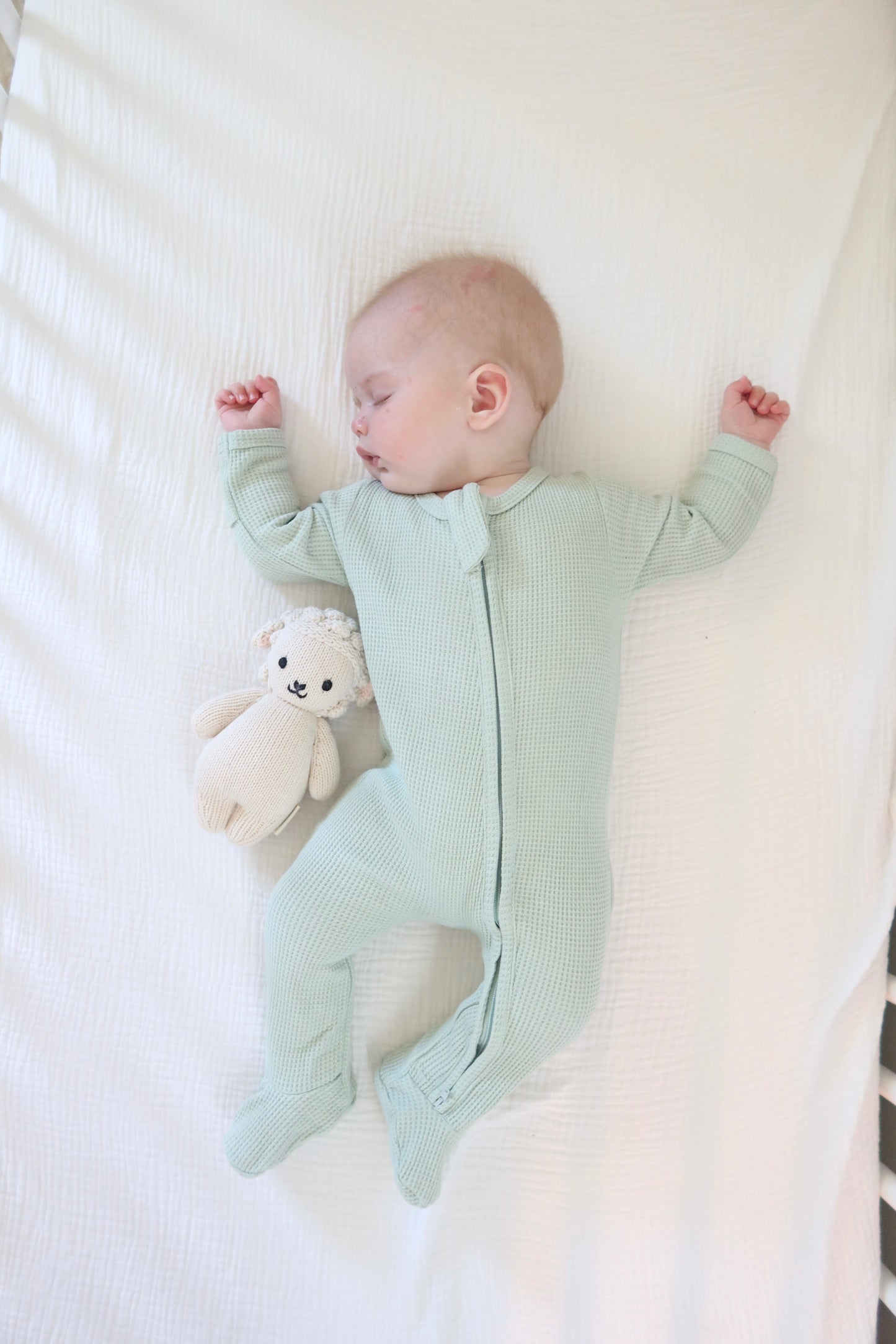 Organic Waffle Knit Footie