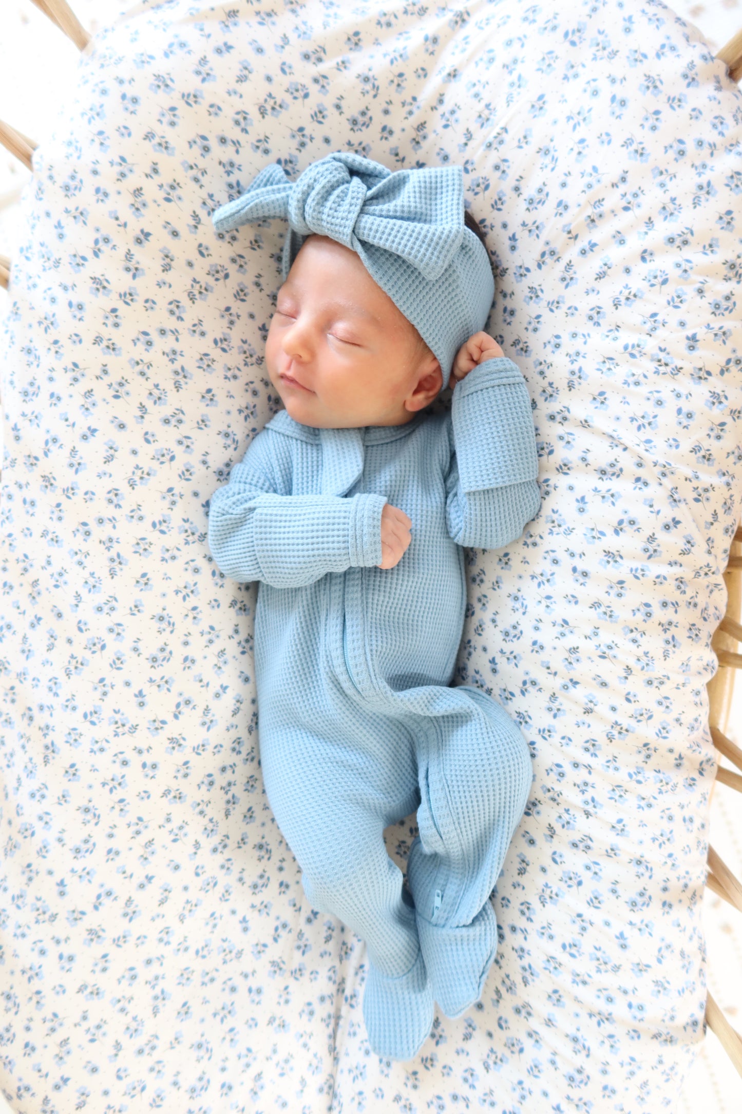 Organic Waffle Knit Footie
