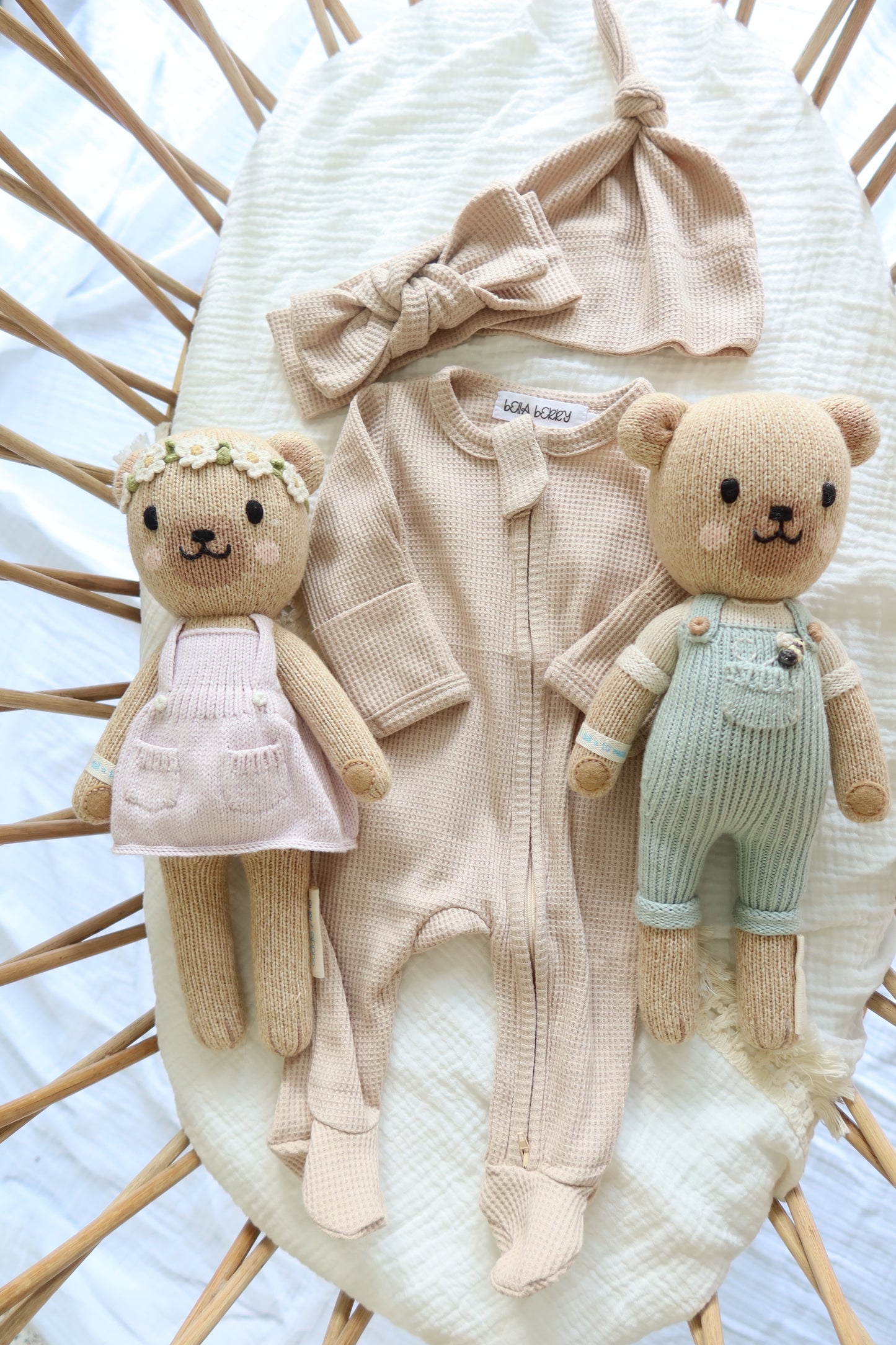 Organic Waffle Knit Footie