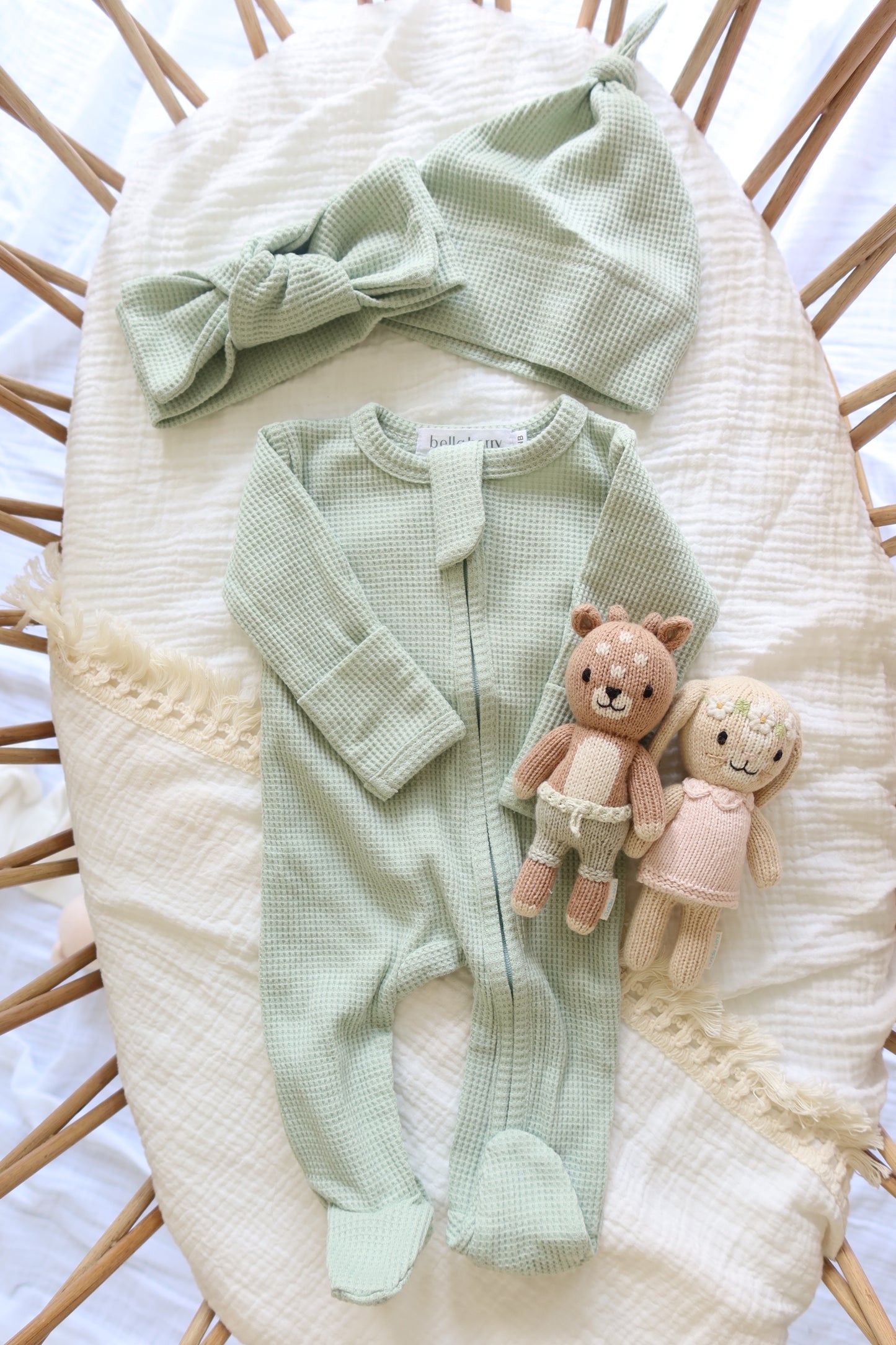 Organic Waffle Knit Footie
