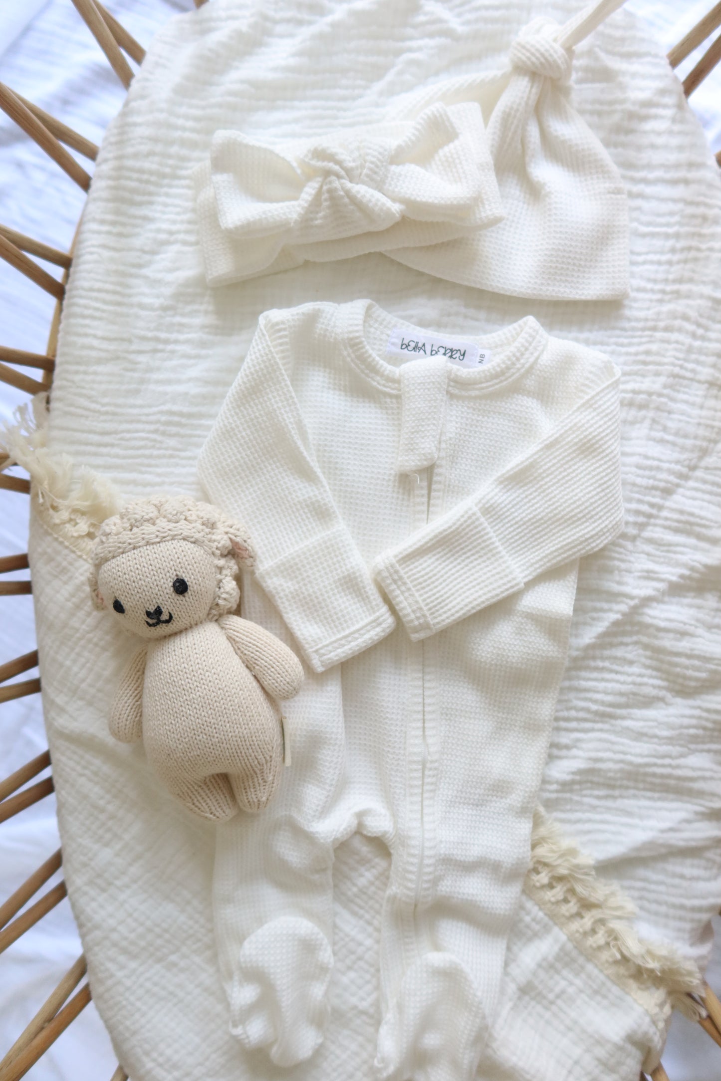 Organic Waffle Knit Footie