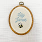 Embroidered Linen Name Plate