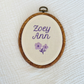 Embroidered Linen Name Plate