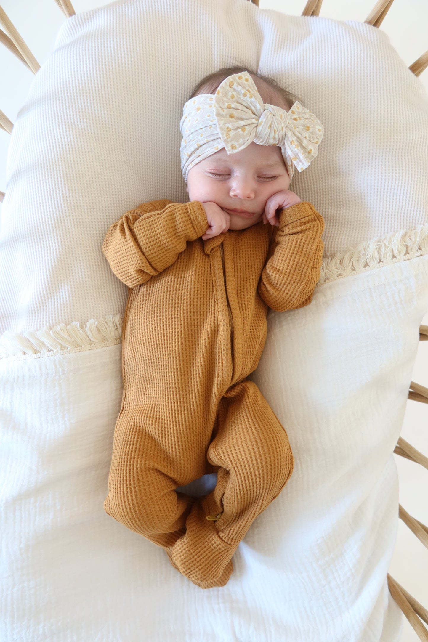 Organic Waffle Knit Footie