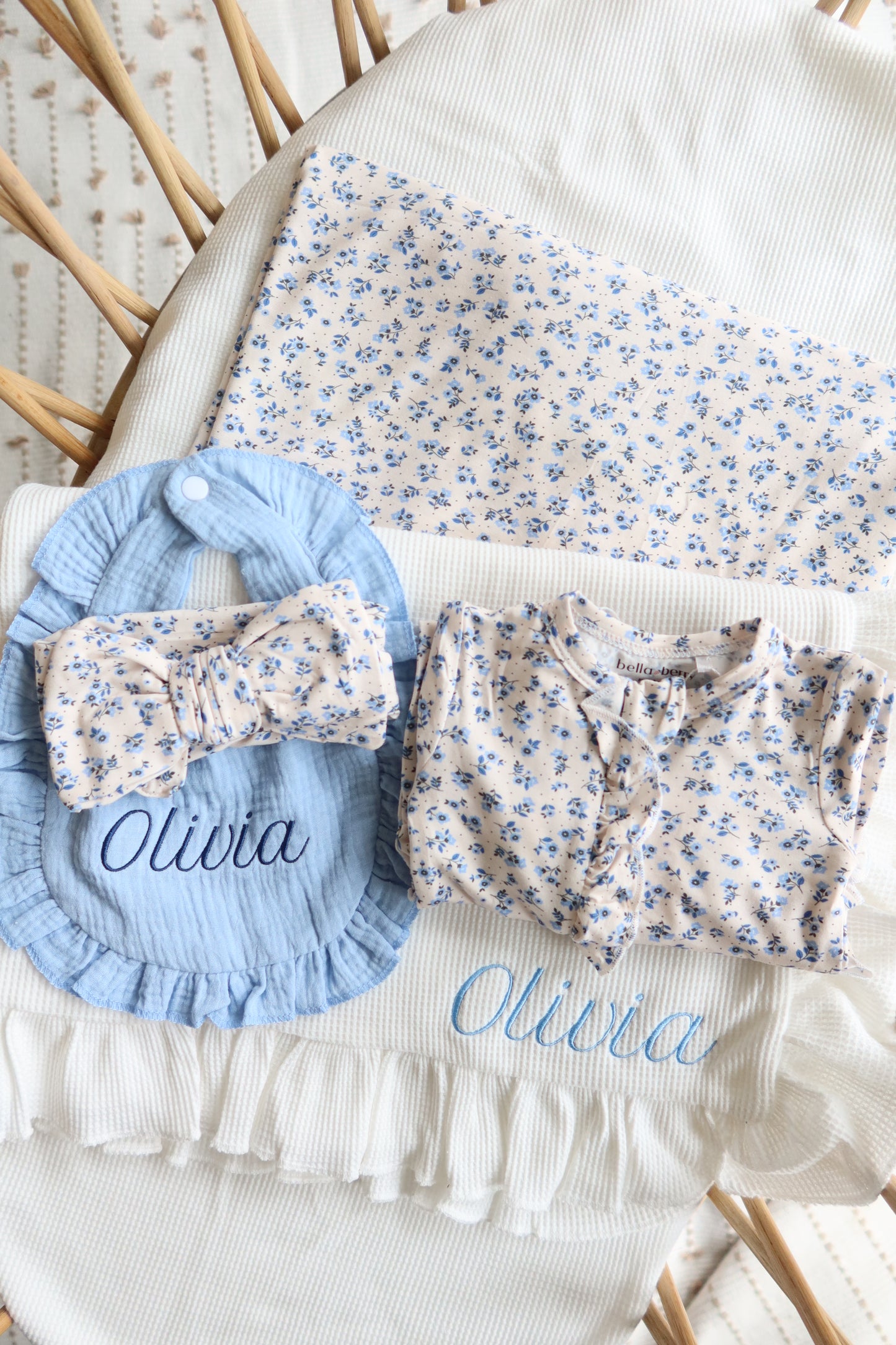 Blooming Blues Double Knot Bow