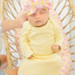 Personalized Organic Cotton Knotted Gown with Hat Pink Lemonade