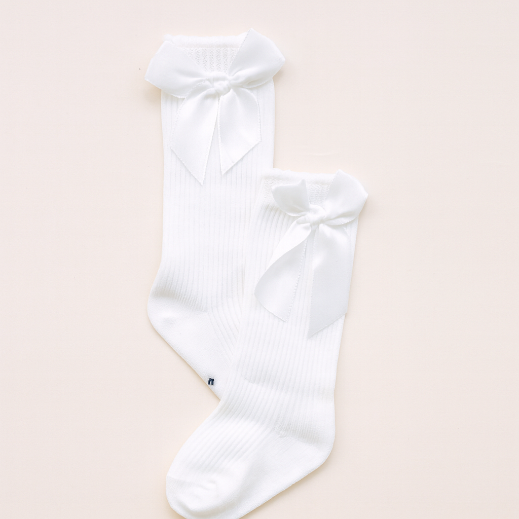 Christmas Knee High Socks with Bow