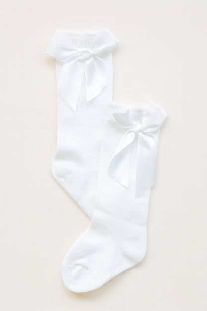 Christmas Knee High Socks with Bow