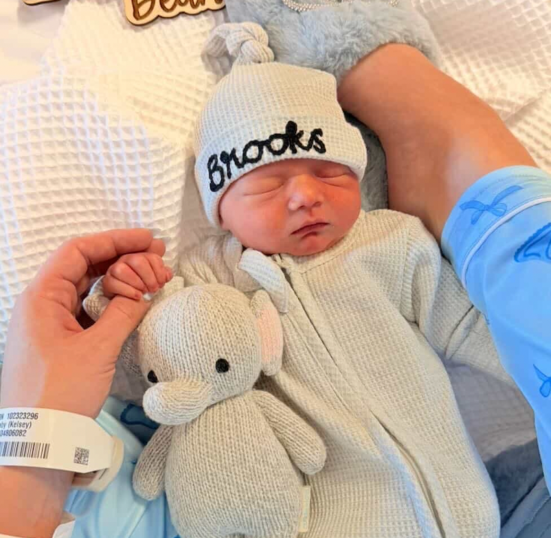 Personalized Hand Stitched Waffle Knit Hat