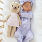 Organic Waffle Knit Ruffled Footie With Bow