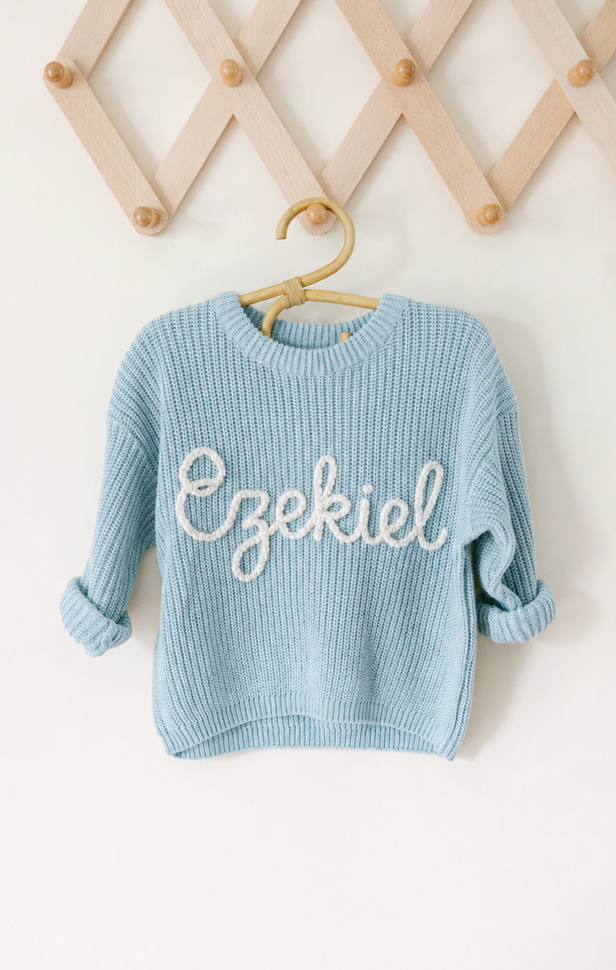 Hand Stitched Chunky Knit Sweater