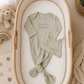 Personalized Organic Cotton Knotted Gown with Hat