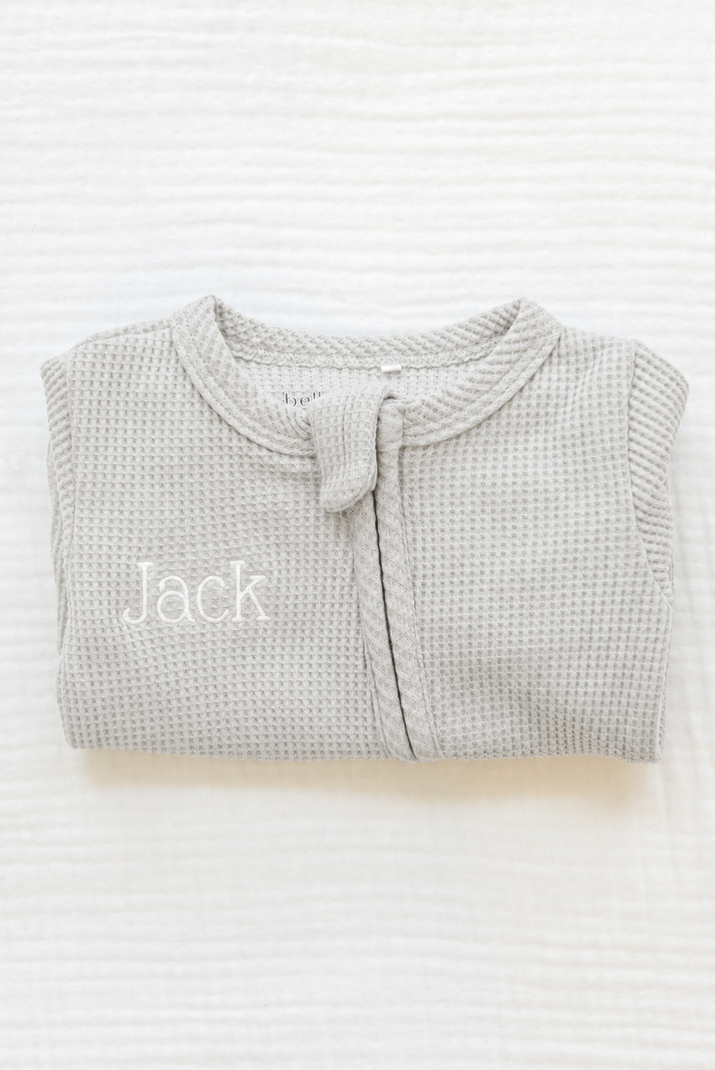 Personalized Organic Waffle Knit Footie
