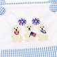 Embroidered Patriotic Puppy Romper