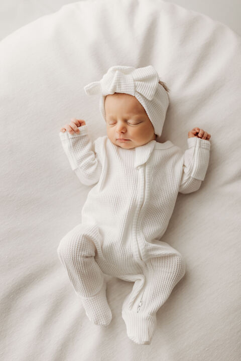 Organic Waffle Knit Footie