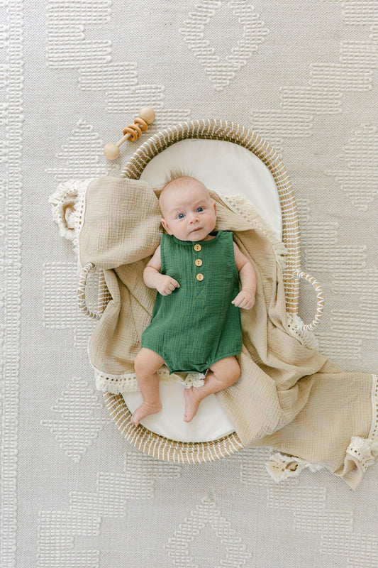 Organic Cotton Baby Boy Bubble - BellaBerryDesigns