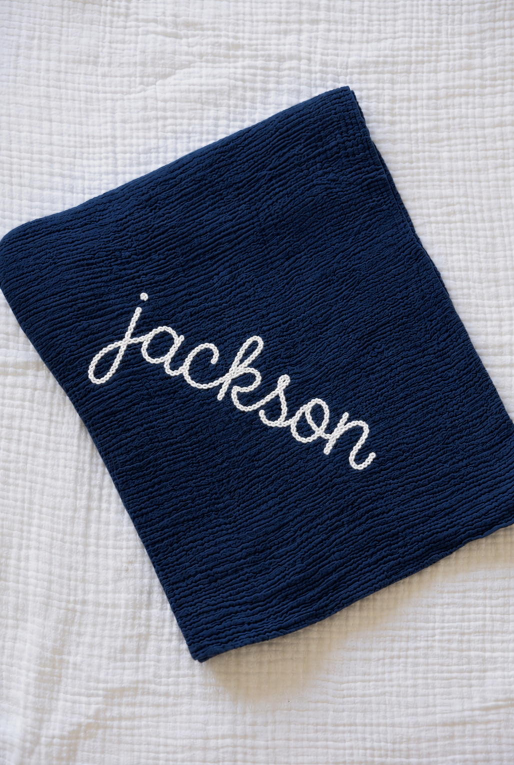 Hand Stitched Muslin Swaddle Blanket