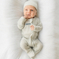 Personalized Organic Waffle Knit Footie