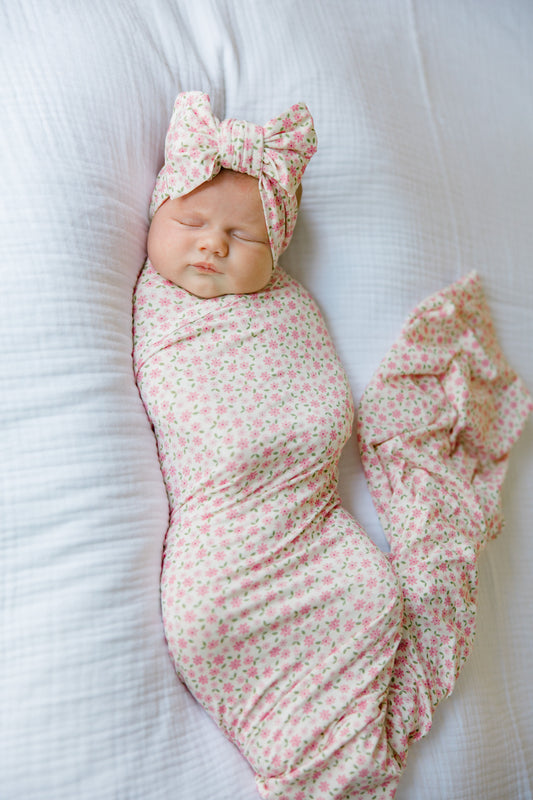 Pink Blossom Swaddle | Blanket