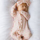 Pink Blossom Ruffled Footie