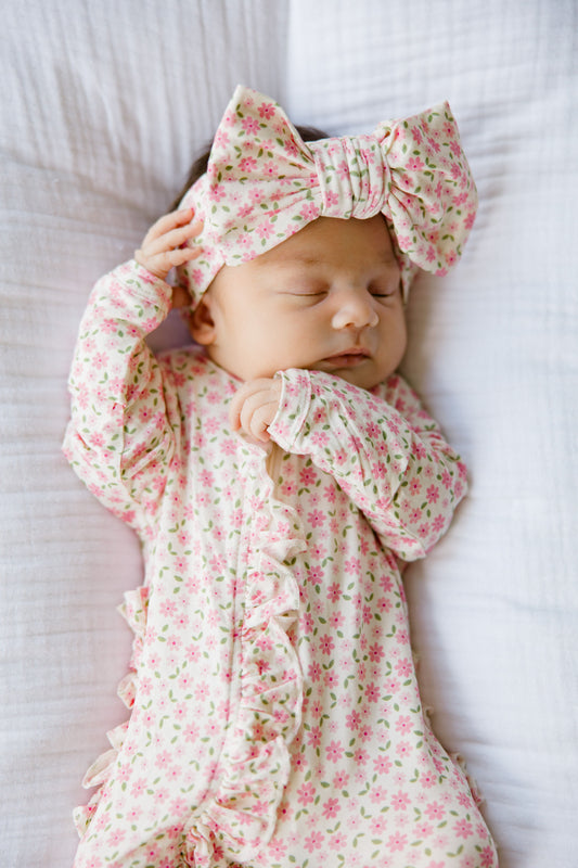 Pink Blossom Double Knot Bow