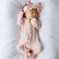Pink Blossom Ruffled Footie
