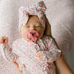Pink Blossom Ruffled Footie