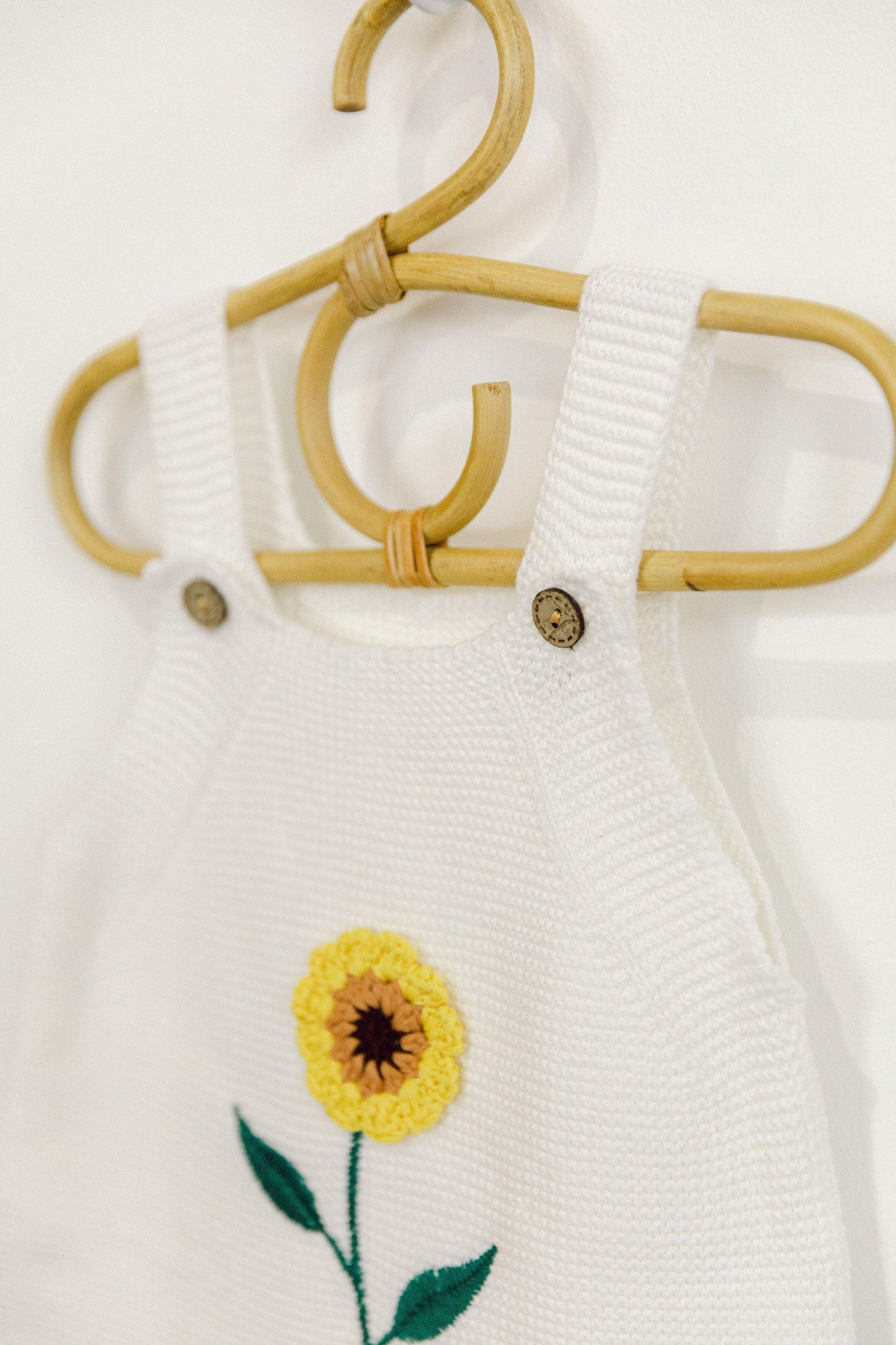 Sunflower Knitted Romper - BellaBerryDesigns