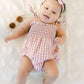 Gingham Bubble Romper With Bow - BellaBerryDesigns