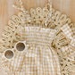 Gingham Bubble Romper With Bow - BellaBerryDesigns