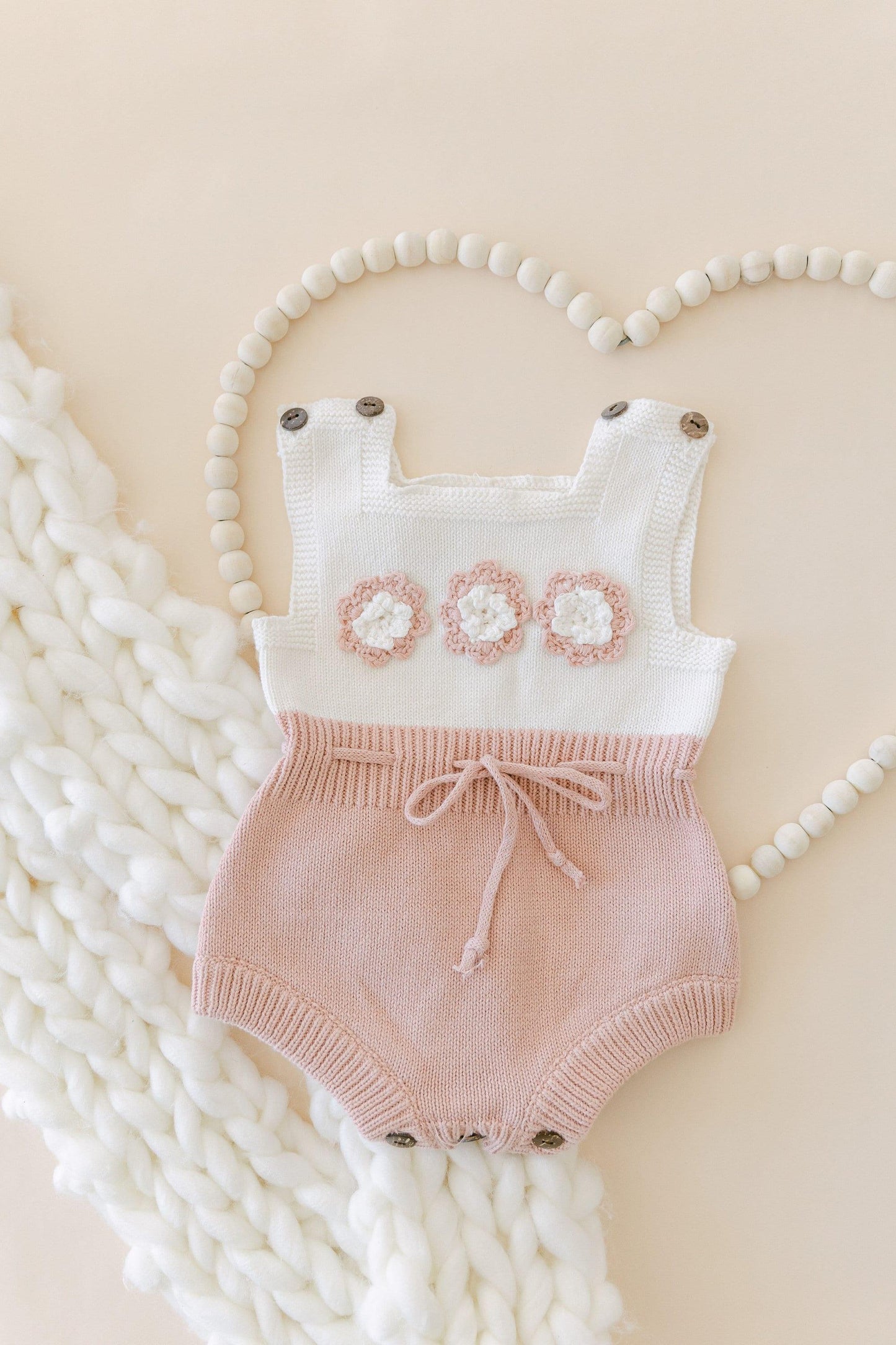 Cotton Knitted Romper - BellaBerryDesigns