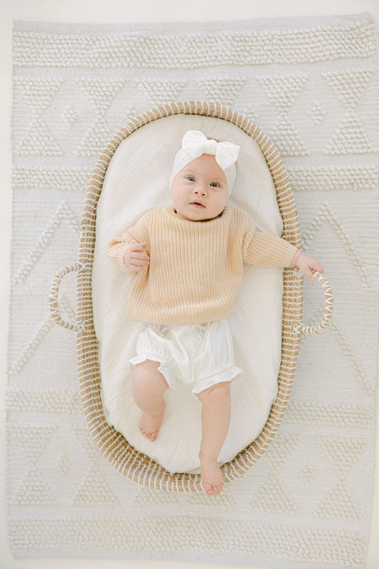 Knitted Crewneck Sweater with Shorts and Bow - BellaBerryDesigns